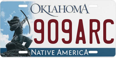 OK license plate 909ARC