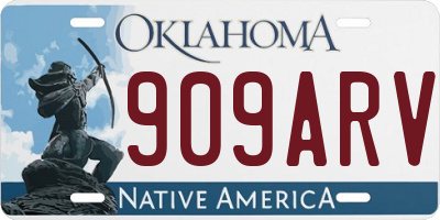 OK license plate 909ARV