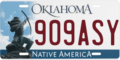 OK license plate 909ASY