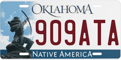 OK license plate 909ATA
