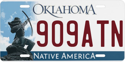 OK license plate 909ATN
