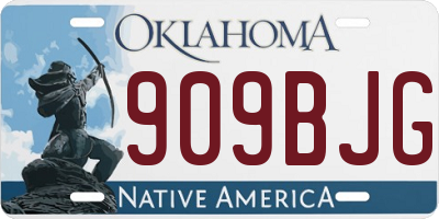 OK license plate 909BJG