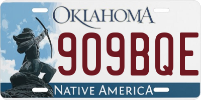 OK license plate 909BQE