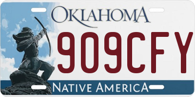 OK license plate 909CFY
