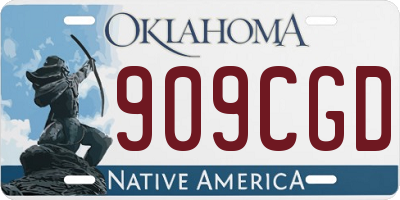 OK license plate 909CGD