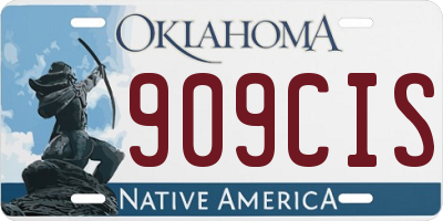 OK license plate 909CIS