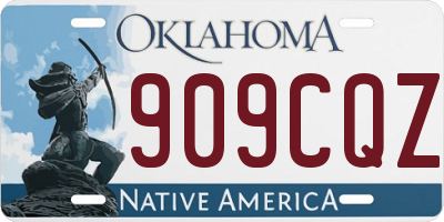 OK license plate 909CQZ