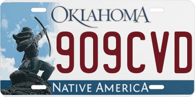 OK license plate 909CVD