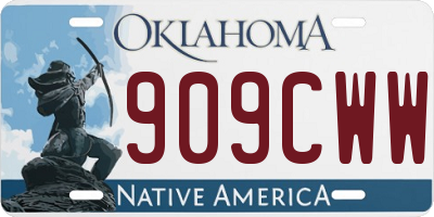 OK license plate 909CWW