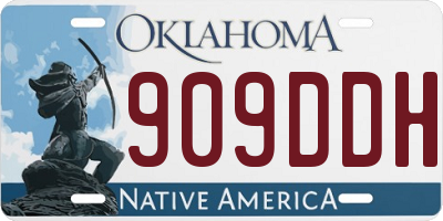 OK license plate 909DDH