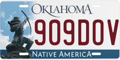 OK license plate 909DOV