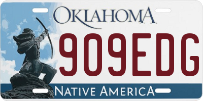 OK license plate 909EDG