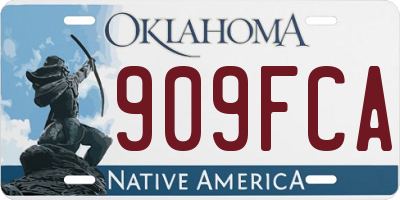 OK license plate 909FCA
