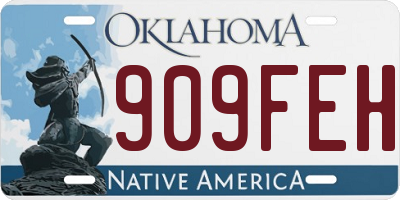 OK license plate 909FEH