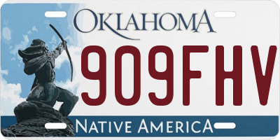 OK license plate 909FHV