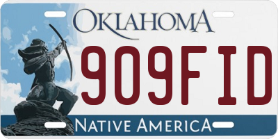 OK license plate 909FID