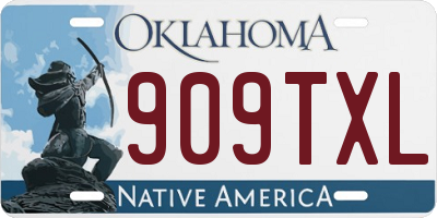 OK license plate 909TXL