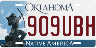 OK license plate 909UBH