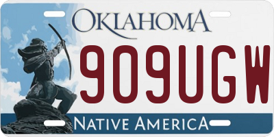 OK license plate 909UGW