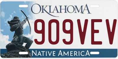OK license plate 909VEV