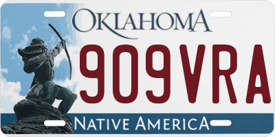 OK license plate 909VRA