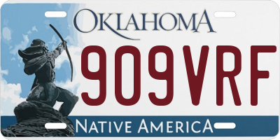 OK license plate 909VRF
