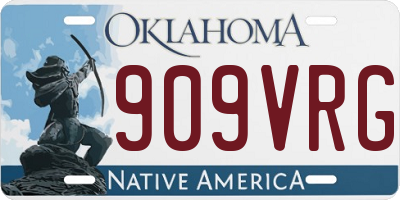 OK license plate 909VRG
