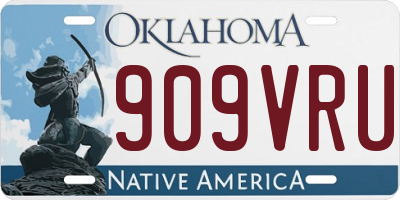 OK license plate 909VRU