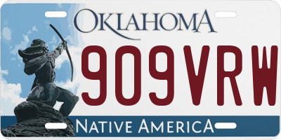 OK license plate 909VRW