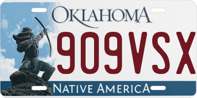 OK license plate 909VSX