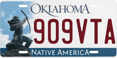 OK license plate 909VTA