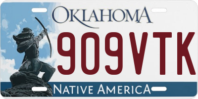 OK license plate 909VTK