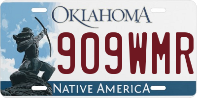 OK license plate 909WMR