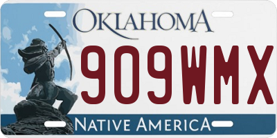 OK license plate 909WMX