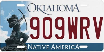 OK license plate 909WRV