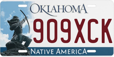 OK license plate 909XCK