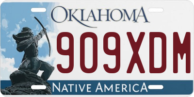 OK license plate 909XDM