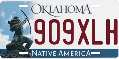 OK license plate 909XLH