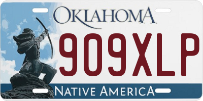 OK license plate 909XLP