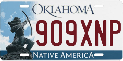 OK license plate 909XNP