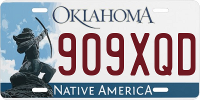OK license plate 909XQD
