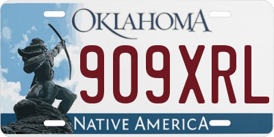 OK license plate 909XRL