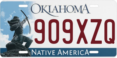 OK license plate 909XZQ