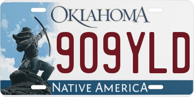 OK license plate 909YLD