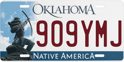 OK license plate 909YMJ