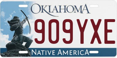 OK license plate 909YXE