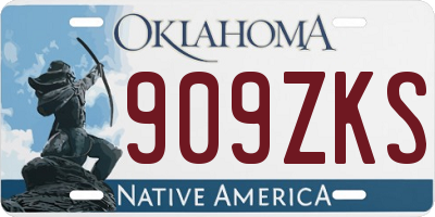 OK license plate 909ZKS