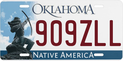OK license plate 909ZLL