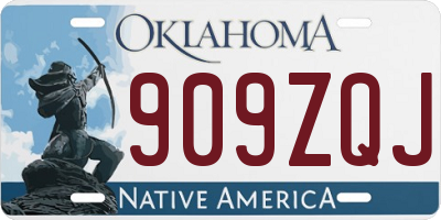 OK license plate 909ZQJ