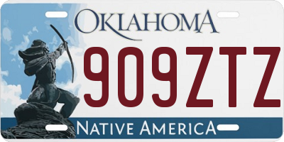 OK license plate 909ZTZ